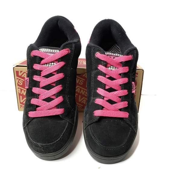 pink and black vans shoes